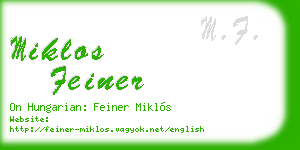 miklos feiner business card