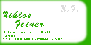 miklos feiner business card